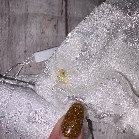 Self Portrait Floral Fil Coupe white off shoulder ruffle top 0 - Picture 11 of 11